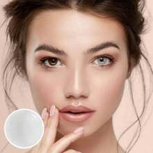 1 Pair Natural Color Soft & Colorful Contact Lenses Halloween Costume Cosplay - Grey - View 5