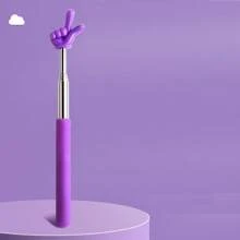 68 cm Teleskop-Fingerlese-Stab, Fingerlese-Stab, einziehbarer Fingerstab, Unterrichtsmaterial aus Edelstahl, ausziehbarer Leszeiger, Frühpädagogisches Werkzeug, Lehrerstab, Lesestift, Tafel, Klavier-Führungsstab, Lese-Zuhause-Unterricht, Lehrstab, Bürozeichenmarker, Schreibwaren, Geschenk für Feiertage