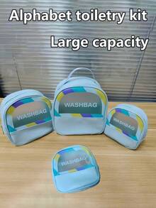 Bộ 1/3 túi đựng đồ, Túi đựng mỹ phẩm dạng chữ, Túi đựng đồ đa năng, Túi xách, Túi du lịch, Di động, Sức chứa lớn, Thích hợp đựng đồ vệ sinh cá nhân, Đồ dùng thiết yếu khi đi du lịch, Hộp đựng đồ phòng tắm, Hộp đựng trang sức, Hộp đựng son bóng, Sơn móng tay, Mỹ phẩm, Kem nền, Phấn mắt, Bút kẻ mắt dạng lỏng, Mascara, Sữa dưỡng da, Cọ trang điểm, Kem, Tinh dầu, Bút chì kẻ mày, Phấn má hồng, Son môi, Lược, Tai nghe, Đồ dùng thiết yếu trong ký túc xá, Quà tặng cho bạn bè và giáo viên, Đồ trang trí nhà cửa, Phòng tắm, Phòng khách, Phòng ngủ - Nhiều màu - Xem 3