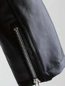 女式超大喇叭下摆皮夹克