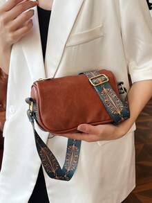 1 件单肩包 PU 防水材料 舒适、柔软、时尚、流行纯色设计 容量充裕、简约、大气、可折叠 肩带可调节、高美感 适合工作、购物、约会、搭配衣服、送礼 适合女孩 - 棕色 - 查看 6