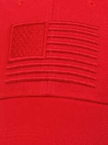 1pc Men American Flag Embroidered Baseball Cap, Adjustable Casual Hat, Spring Autumn