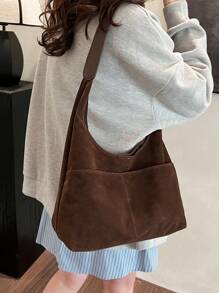 low tea 2 piezas Bolso de mujer tipo tote, bolso de hombro vintage casual de gran capacidad con múltiples bolsillos, cierre magnético, correa de hombro ajustable, adecuado para adolescentes, estudiantes universitarias, personas que van a la oficina, viajes, bolso, bolso vintage inspirado en el estilo retro para mujeres