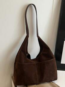 low tea 2 piezas Bolso de mujer tipo tote, bolso de hombro vintage casual de gran capacidad con múltiples bolsillos, cierre magnético, correa de hombro ajustable, adecuado para adolescentes, estudiantes universitarias, personas que van a la oficina, viajes, bolso, bolso vintage inspirado en el estilo retro para mujeres