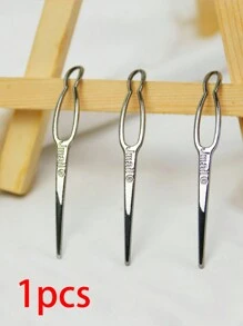 CECILLIA WIG 1pc Stainless Steel Bristle Hair Comb For Curly Hair, Professional Sculpting Tool For Braiding And Weaving, Durable Hair Needle For Dreadlocks And Extensions.,Hair Accessories
