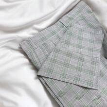 Pantalon Escolar Joven Adulto Tela Gales Cuadros Diferentes Colores - Verde - Ver 1