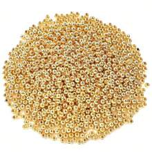 1200pcs Golden And Slivery Plastic Round Beads, 4mm CCB Spacer Beads, Loose Beads, For DIY Bracelets, Necklaces, Jewelry Making Accessories - Multicolor - View 12