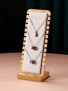 1pc Bamboe en houten kettingrek, sieraden displayrek, hanger ketting opbergrek, armband sieradenrek, sieraden displayrek - Veel kleurig - Bekijken 14