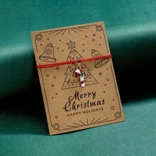 Vòng tay bện hình bông tuyết chủ đề Giáng sinh phù hợp để đeo hàng ngày cho phụ nữ - Đỏ - Xem 7