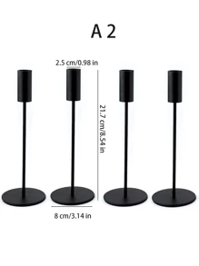 Europejski Retro Czarny Metalowy Świecznik Zestaw 6, Odpowiedni Na Wesela, Przyjęcia, Romantyczne Kolacje, Festiwale, Boże Narodzenie, Bary, Przyjęcia, Dekoracje Domu Świeczniki