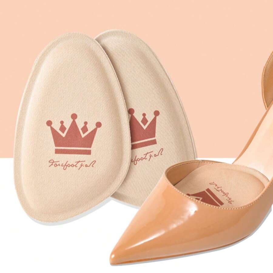 半码鞋垫高跟鞋不累脚神器前掌垫女防痛防滑防磨后跟加厚前掌垫 - 杏色 - 查看 1