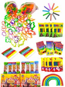 15 Cx Massinha de Modelar + 15 Bolha de Sabao + 15 Cortador Kit Festa Aniversario Prenda Lembracinha - Multicolorido - Visão 3