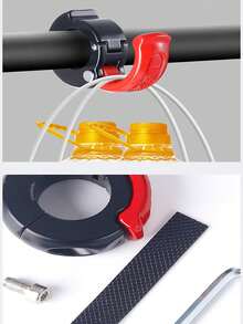 1 móc kẹp đa năng có thể gập lại gắn trên tay lái, phù hợp với xe đẩy, xe đạp, xe máy, xe tay ga - Nhiều màu - Xem 4