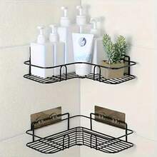 1 Giá để đồ dùng phòng tắm gắn tường hình tam giác chịu lực - Kết cấu gang chắc chắn, lắp đặt dễ dàng, lưu trữ tiện lợi và sắp xếp đồ dùng phòng tắm, thiết kế tiết kiệm không gian cho đồ dùng phòng tắm và nhà bếp - Nhiều màu - Xem 10
