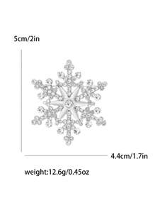 Christmas Rhinestone Snowflake Brooches For Women Unisex Beautiful Pins Multi-Color Available Casual Party Accessories Gifts