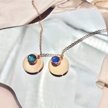 Customized 12 Chinese Zodiac Stainless Steel Engraved Disc Pendant Necklace, Personalized Name Birthday Gift, Fashion Necklace For Women, Girlfriend Gift, Christmas Gift