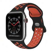Silikonarmband kompatibel mit Apple Watch Bändern 8 7 45mm 41mm 49 44mm 42mm 40mm 38mm, atmungsaktives Armband kompatibel mit Apple Watch Series 6 5 4 3 SE Ultra