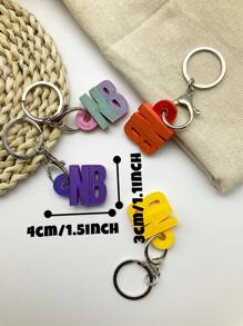 1 件个性化 3D 打印不锈钢钥匙扣，儿童 DIY 定制姓名背包吊坠，定制儿童行李配件，创意 3D 铭牌钥匙扣礼物，学校背包吊坠，儿童防丢失钥匙扣返校父亲节 DIY 定制姓名标签，学生返校的完美配饰返校冬季礼物创意男孩女孩情人节 - 客製化顏色 - 查看 3