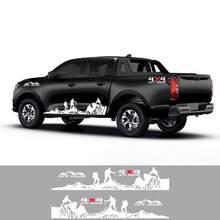 2 件皮卡门侧车贴纸适用于长城 GWM Poer Pao Wingle 卡车 4X4 越野冒险风格 DIY 贴花乙烯基装饰盖汽车改装配件 - 220x42cm/86.61x16.54inch - 查看 9
