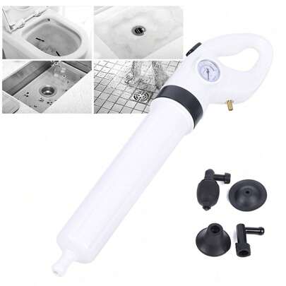 HaroldDol Toilet Plunger, Air Drain Blaster Kit, Clog Remover, Powerful Manual Pneumatic Dredge Equipment With Visual Barometer, For Clogged Toilet Sink Sewer Pipe Dredge The Best Gift/Present For Family&Friends Happy Christmas