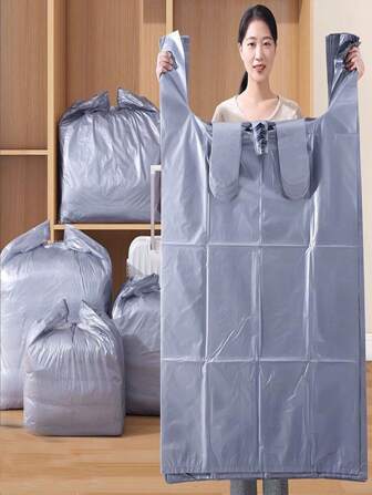 1pc/5pcs Extra Large Thick Plastic Bags, Comforter And Clothes Storage Bags, Carrying And Dust-Proof Storage Bags For Moving, Office, Home And Back To School Bag For School School Accessories School Stuff