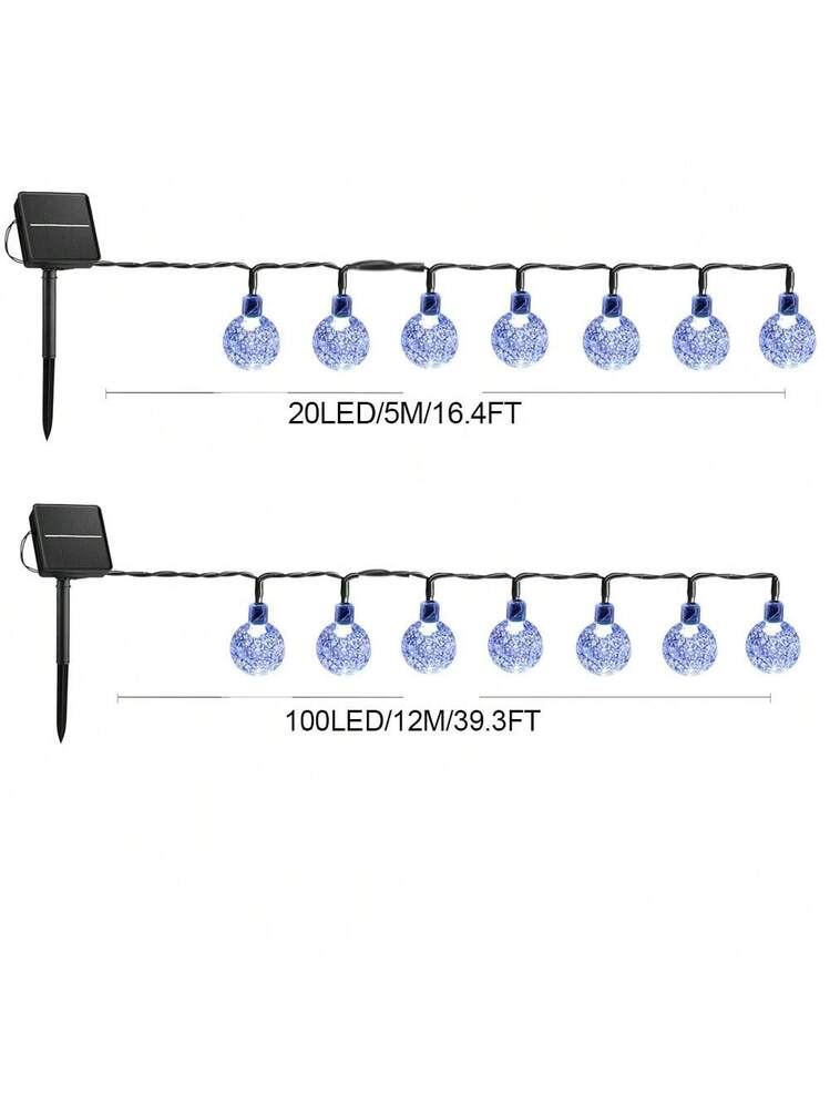 Catena Di Luci Solari Per Esterni 8 M Con 80 LED – 8 Modalità, IP65, Impermeabile, Luce Bianca Calda, Per Giardino, Terrazzo, Feste - 3