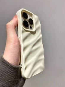 苹果 Y2K 3D 波浪丝绸纹理波纹艺术简约纯色亮面电镀防皱防震手机壳适用于 15/15 ProMax/15 Pro/15 Plus/11/12/13/14/16 ProMax/XS/XR/11 Pro/11 ProMax/12 Pro/12 ProMax/13 Pro/13 ProMax/7 Plus/14 Pro/14 ProMax/14 Plus/16 Pro/16 Plus/7 Plus/8 Plus/8/SE2 防水防摔防刮 - 米色 - 查看 3