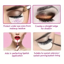 50 件/30 件无绒眼线保护垫 - 用于无污渍眼影应用的保护垫，易于清洁的假睫毛延长化妆工具 - 白色 - 查看 5