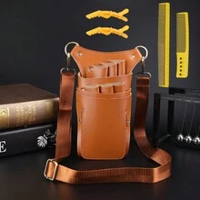1 set de estuche para tijeras, incluye 1 estuche para tijeras, 2 peines, 2 pinzas, kit de herramientas para cortar el cabello de peluquero, estuche para tijeras de salón, set de peine y pinza para peluqueros - Multicolor - Ver 2
