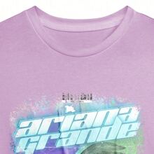 Rock Band T-Shirt Shirt Blouse - 淺粉色 - 查看 2