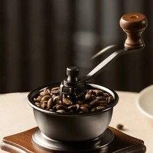 1pc Manual Coffee Grinder - Adjustable Gear And Ceramic Conical Burr Mill, Suitable For Home And Travel Use, Also Great For Back To School Student Supplies