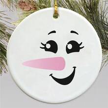 9 件装雪人脸模板，用于在木头上绘画，6 英寸圣诞圆形模板可重复使用，圣诞节装饰节日绘画模板，用于墙面标志帆布面料礼品盒日记本家居装饰艺术工艺品 - 乳白色 - 查看 4