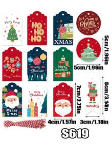 48 thẻ treo chủ đề Giáng sinh hoạt hình dễ thương sáng tạo, mặt dây chuyền trang trí cây thông Noel, nhãn sản phẩm bao bì hộp quà Giáng sinh, trang trí không khí tiệc sự kiện Giáng sinh, bó hoa Giáng sinh, gói mang đi thiệp chúc mừng lời chúc phúc Lễ Tạ ơn - Nhiều màu - Xem 9