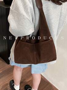 1 pieza Bolso de hombro multibolsillo FEISTURE, hecho de tela con apariencia, incluye una mini bolsa, adecuado para niñas, mujeres, estudiantes universitarias, mujeres que inician su carrera y damas de oficina, excelente para el trabajo, los negocios, los trayectos y la escuela, bolso de moda