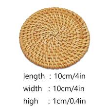 Rattan Coasters, Coasters, Tea Mats, Tableware Mats, Bowl Mats, Plate Mats, Anti-Scalding Mats, Coaster Sets, Heat-Resistant Bamboo Rattan Material, Hand-Woven, Suitable For Tea Cups And Coffee Cups As Well As Tableware Tea Sets, Used To Protect Desktop Dining Table Insulation, Very Suitable For Home Decoration And Holiday Gifts - Multicolor - View 16