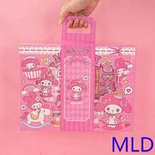 Sanrio Planner 徽章套装：My Melody 闪光笔和记事本、Kuromi 可爱胶带饰品礼盒、My Melody 笔记本吊坠装饰、Kuromi 豪华生日礼物 - 彩色 - 查看 13