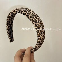 1pc Fashionable Retro Leopard Print Sponge Headband, Stylish Hairband For Going Out,Hairband,Hair Hoop Headbands ,Animal Print Hair Accessories Head Accessories - Multicolor - View 11