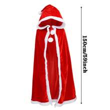 Capa de Natal com capuz, robe de veludo de Natal, xale masculino e feminino, Cindy Cosplay, presente de Natal, Natal