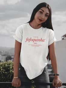 Kit Camisetas Femininas Estampas  FOFOQUINHA E SENHORAS Blusa em Algodão