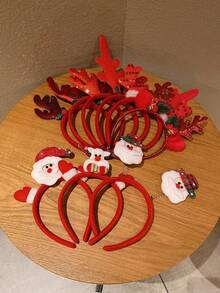 1/3/5 chiếc băng đô Giáng sinh cho trẻ em, dễ thương nhiều màu sắc - Nhiều màu - Xem 4