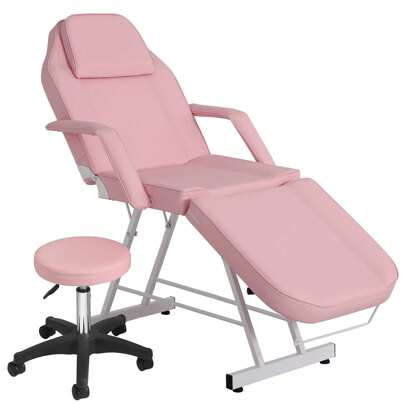 3-Section Tattoo Chair, Adjustable Professional Salon Massage Bed Tattoo Bed Chair With Spa Stool And Towel Hook For Beauty Barber Spa Beauty Equipmentlash Bed ,Massage Bed, Salon Equipment,Beauty Bed,Salon Furniture,Lash Table