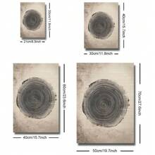 Set Of 3 Unframed Retro Tree Ring Stump Rustic Art Poster Boho Minimalist Farmhouse Cabin Decor Painting Canvas Print Vintage Aesthetic Wall Picture For Dorm,Apartment,Office ,Living Room,Bedroom,Modern Home Decoration - Multicolor - View 6
