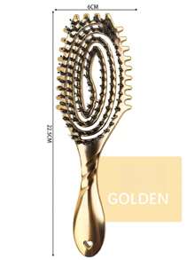 1 件带手柄的椭圆形气垫梳，小麦秸秆材质定义造型刷，顺发刷，专业发型梳，弹跳卷发定义造型刷梳，适合卷发、直发、女士、儿童 - 彩色 - 查看 9