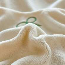 A-Grade Thick Warm Embroidered Reversible High Grammage Milk Fleece Anti-Static 4 Pieces Bedding Set - Rose Gold - View 6