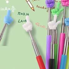 68 cm Teleskop-Fingerlese-Stab, Fingerlese-Stab, einziehbarer Fingerstab, Unterrichtsmaterial aus Edelstahl, ausziehbarer Leszeiger, Frühpädagogisches Werkzeug, Lehrerstab, Lesestift, Tafel, Klavier-Führungsstab, Lese-Zuhause-Unterricht, Lehrstab, Bürozeichenmarker, Schreibwaren, Geschenk für Feiertage