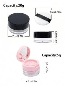 2/4 hộp đựng phấn phủ dạng bột và dạng bột mật ong 20g và 5g di động có lỗ rây riêng biệt và bông phấn, có gương trang điểm, hộp đựng du lịch, di động và tiết kiệm không gian, mang theo hàng ngày, du lịch ngoài trời, sử dụng tại nhà, hộp đựng phấn phủ dạng bột, hộp đựng mỹ phẩm - Nhiều màu - Xem 11