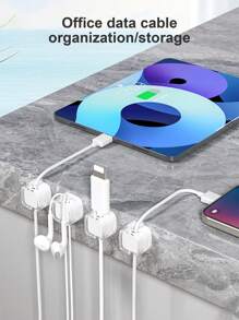 2PCS/4PCS Magnetic Cable Clips, Magnetic Desk Cable Clips, Slots Cable Clips - Cord Organizer, Cable Management, Cable Organizer Clips Cord Holder, Cable Organizer Cord Holder For Desk, Charging Cable Holder Cord Clips, Nightstand Cord Organizer Cable Management Wire Clip,Self Adhesive Cable Management For USB Cable/Power Cord/Wire, Car And Desk, Home And Office, Charging Accessory Cables, Mouse Cable, PC- Rubber Adhesive Cord Hooks Fit Home, Cubicle, Car, Desk Accessories