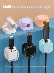 2PCS/4PCS Magnetic Cable Clips, Magnetic Desk Cable Clips, Slots Cable Clips - Cord Organizer, Cable Management, Cable Organizer Clips Cord Holder, Cable Organizer Cord Holder For Desk, Charging Cable Holder Cord Clips, Nightstand Cord Organizer Cable Management Wire Clip,Self Adhesive Cable Management For USB Cable/Power Cord/Wire, Car And Desk, Home And Office, Charging Accessory Cables, Mouse Cable, PC- Rubber Adhesive Cord Hooks Fit Home, Cubicle, Car, Desk Accessories