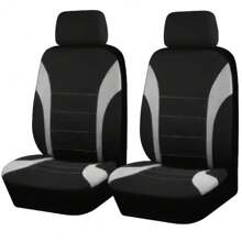 Housses de siège de voiture universelles pour sièges avant, en tissu polyester durable, installation facile, protection rembourée de mousse toutes saisons, convient à la plupart des véhicules (lot de 2)