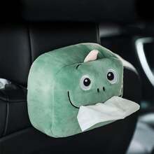 1pc Adorable Plush Cartoon Animal Tissue Holder - Easy-To-Attach & Soft-To-Touch - Space-Saving Storage For Car Seats & Home Use - Multicolor - View 7